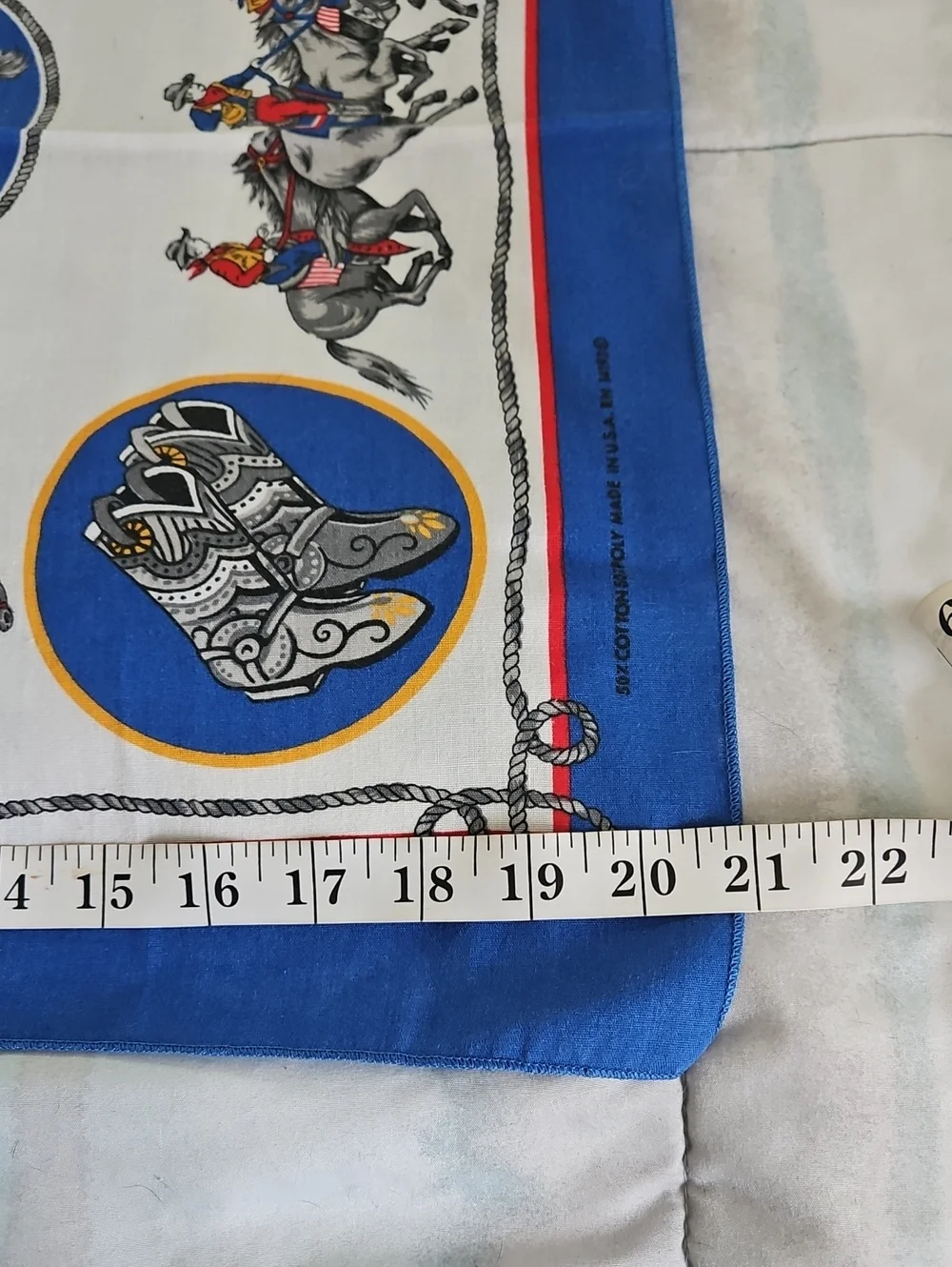 Vintage Rodeo Western Cowboy Bandana Scarf USA